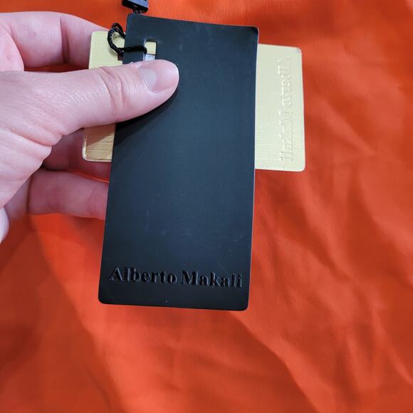 NWT Alberto Makali New York Women's‎ Orange Split Sleeve Blouse. Size M - Picture 11 of 11